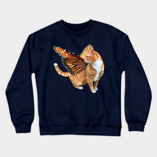 Queen Ginger Tabby Flitter Kitty Crewneck Sweatshirt